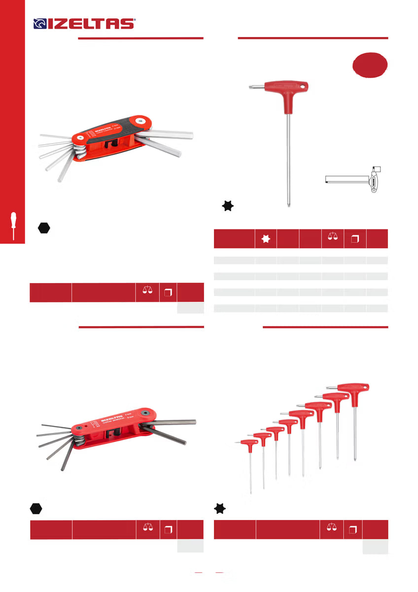 İzeltaş T Tipi Torx Allen Anahtar T40