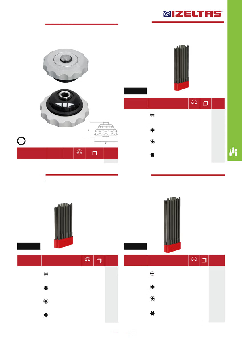 İzeltaş Uzun Bits Uç Takımı 100mm 13 Parça