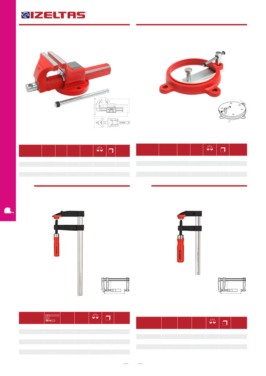 İzeltaş Tesviyeci Mengenesi 100mm