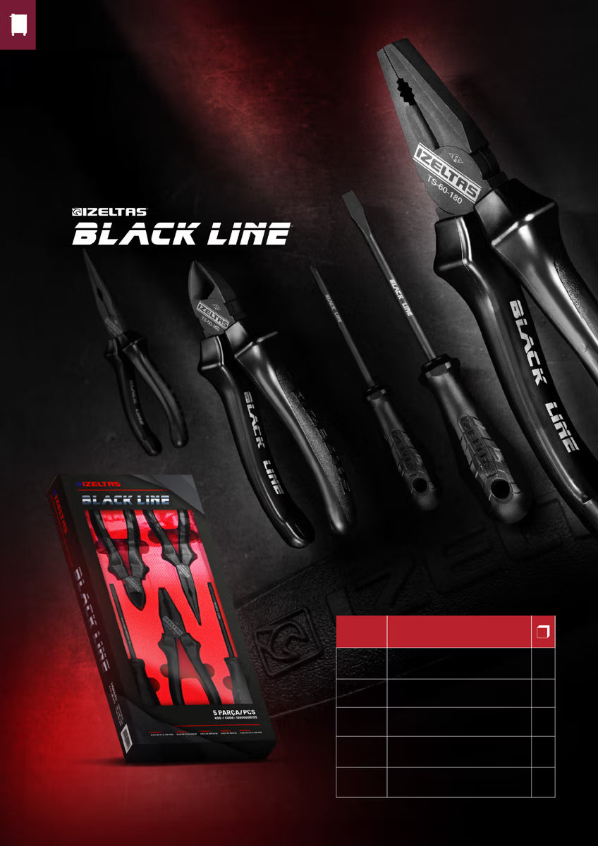 İzeltaş Black Line Set (5 Parça)