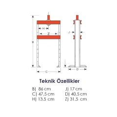 Grayzer 10 Ton Hidrolik Pres