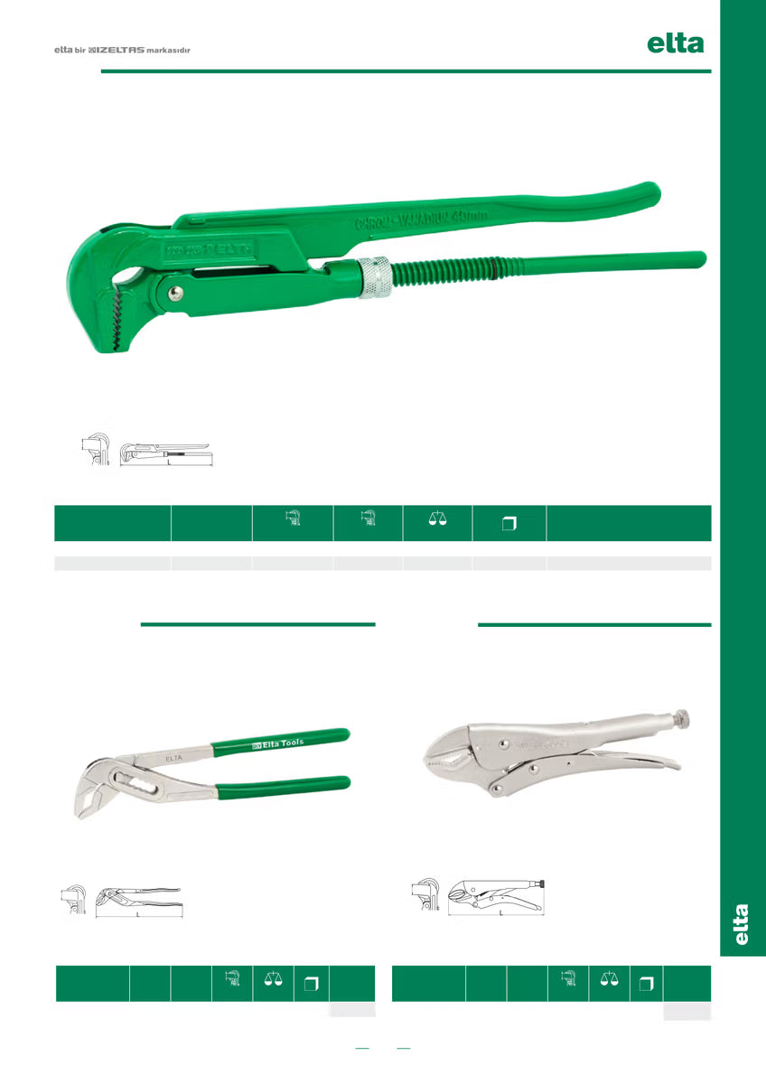 İzeltaş Maşalı Boru Anahtarı 85° 2" (Pipe Wrench)