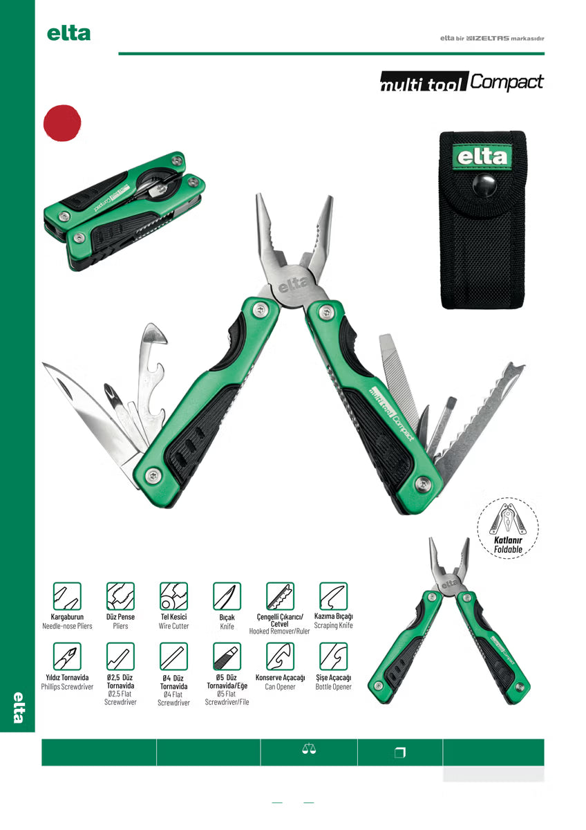 İzeltaş 160mm Multi Tool Compact (12 Fonksiyonlu)