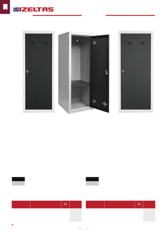 İzeltaş Soyunma Dolabı Orta Geniş L900