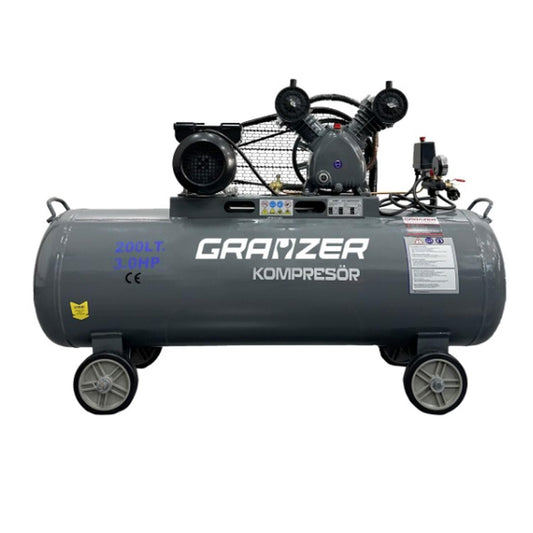 Grayzer 200 LT 2 Kafa 8 Bar 3 HP Pistonlu Hava Kompresörü