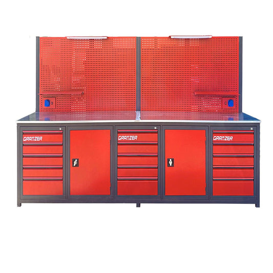 Grayzer 3 Metre 15 Çekmeceli 2 Dolaplı Takım Tezgahı